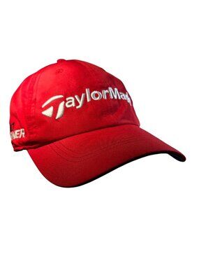 TaylorMade Hat Red Adjustable Golf R15 Aeroburner Embroidered Dad Cap
